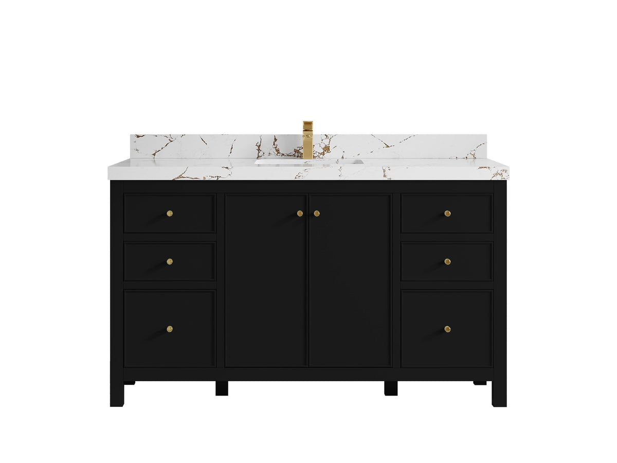 Chicago 60 in. W x 22 in. D Single Sink Bathroom Vanity - Willow Bath and Vanity