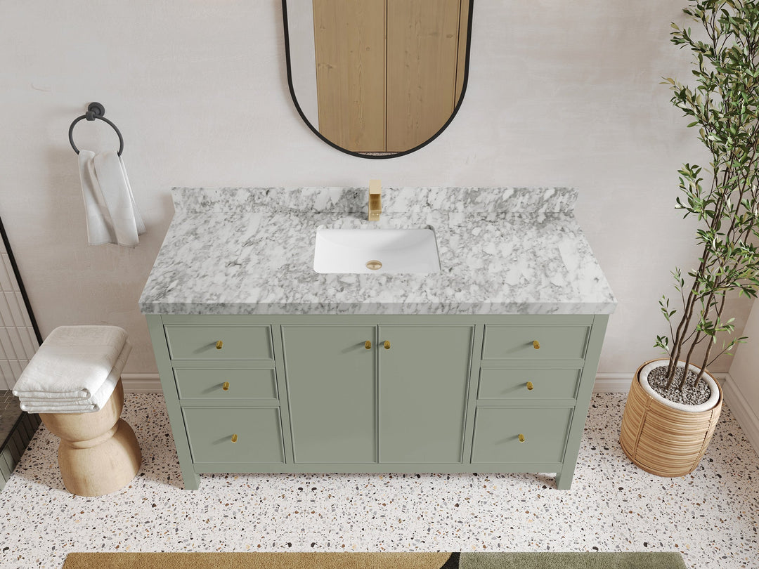 Chicago 60 in. W x 22 in. D Single Sink Bathroom Vanity - Willow Bath and Vanity