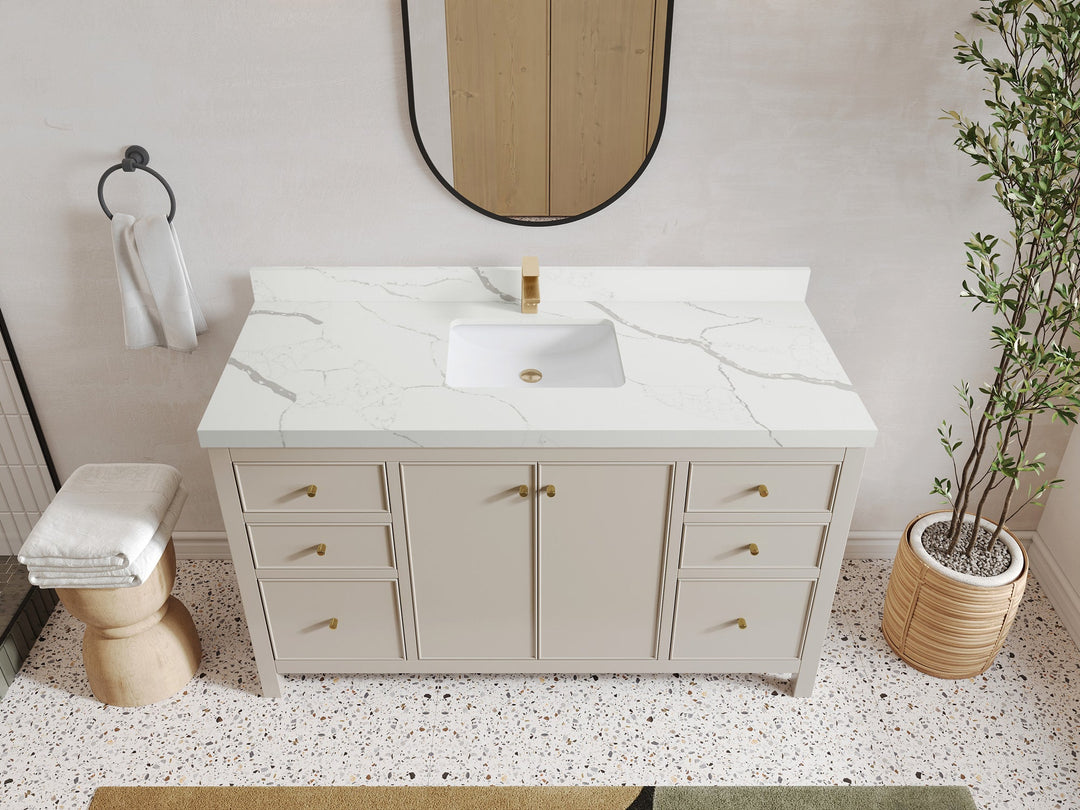 Chicago 60 in. W x 22 in. D Single Sink Bathroom Vanity - Willow Bath and Vanity
