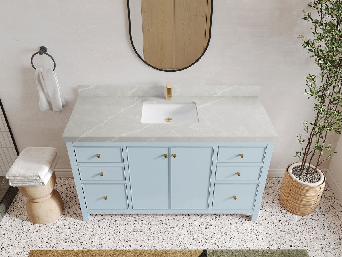 Chicago 60 in. W x 22 in. D Single Sink Bathroom Vanity - Willow Bath and Vanity