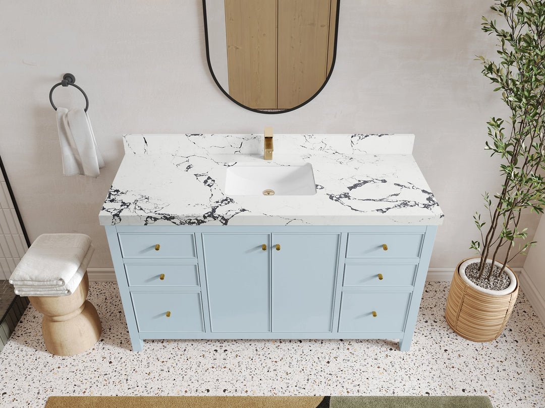 Chicago 60 in. W x 22 in. D Single Sink Bathroom Vanity - Willow Bath and Vanity