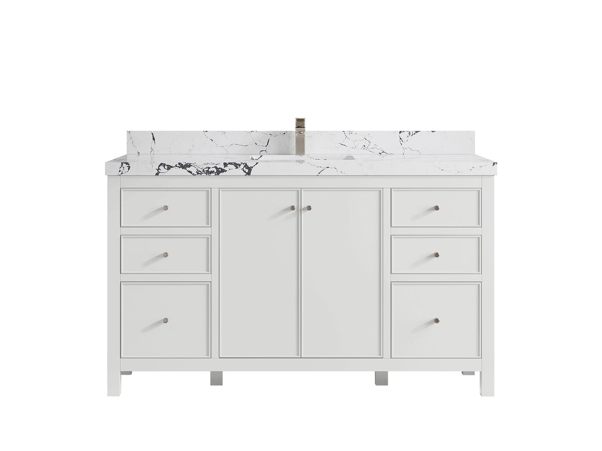 Chicago 60 in. W x 22 in. D Single Sink Bathroom Vanity - Willow Bath and Vanity