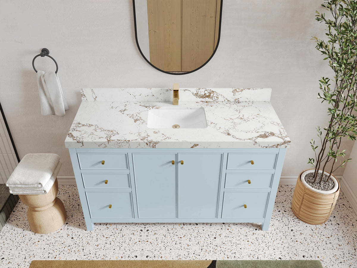 Chicago 60 in. W x 22 in. D Single Sink Bathroom Vanity - Willow Bath and Vanity