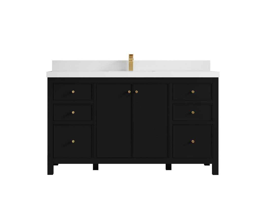 Chicago 60 in. W x 22 in. D Single Sink Bathroom Vanity - Willow Bath and Vanity