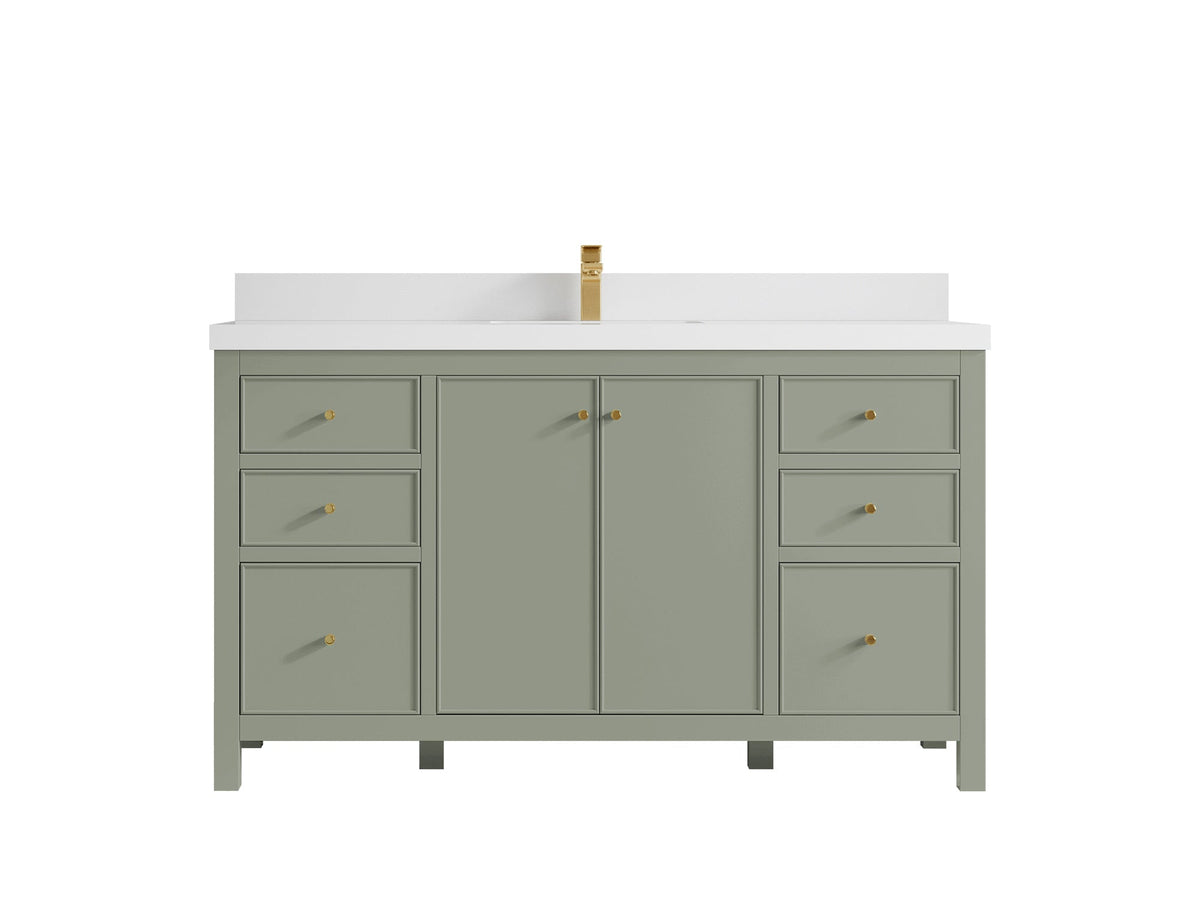 Chicago 60 in. W x 22 in. D Single Sink Bathroom Vanity - Willow Bath and Vanity