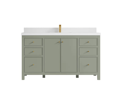 Chicago 60 in. W x 22 in. D Single Sink Bathroom Vanity - Willow Bath and Vanity