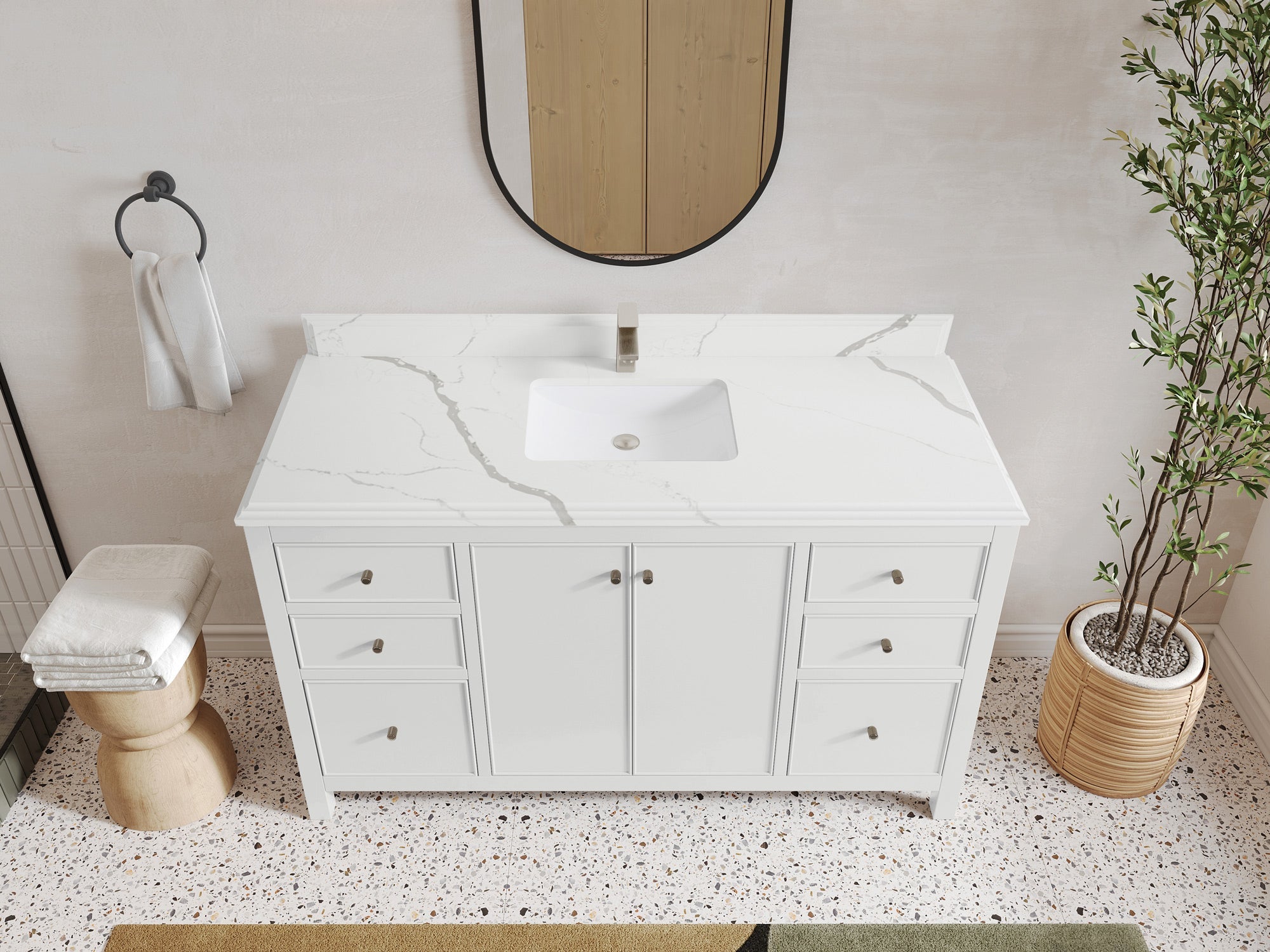 Chicago 60 in. W x 22 in. D Single Sink Bathroom Vanity - Willow Bath and Vanity