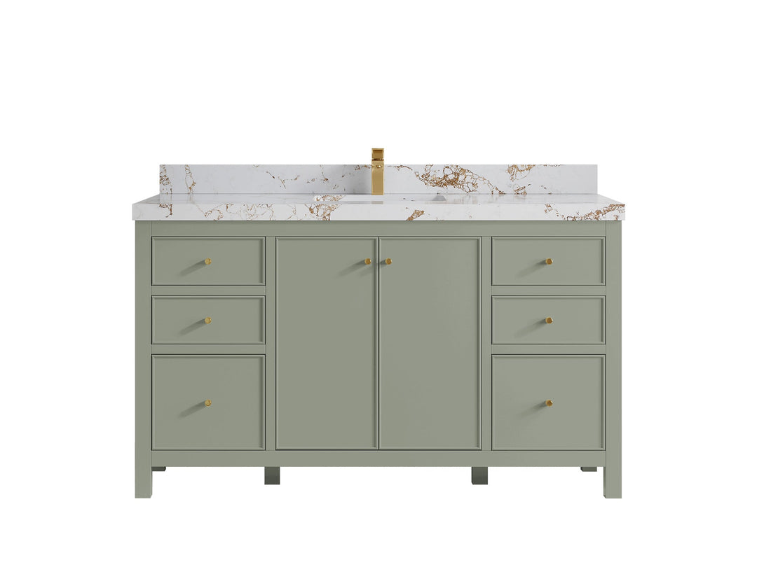 Chicago 60 in. W x 22 in. D Single Sink Bathroom Vanity - Willow Bath and Vanity