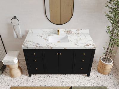 Chicago 60 in. W x 22 in. D Single Sink Bathroom Vanity - Willow Bath and Vanity