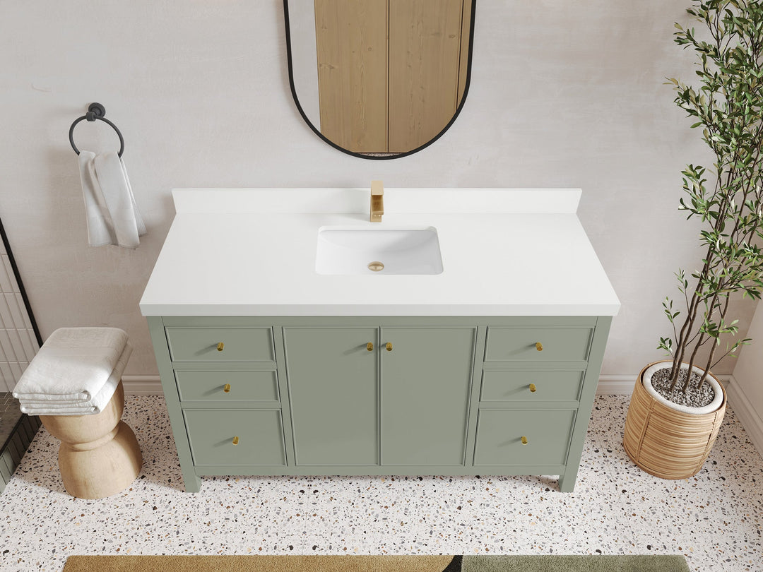 Chicago 60 in. W x 22 in. D Single Sink Bathroom Vanity - Willow Bath and Vanity