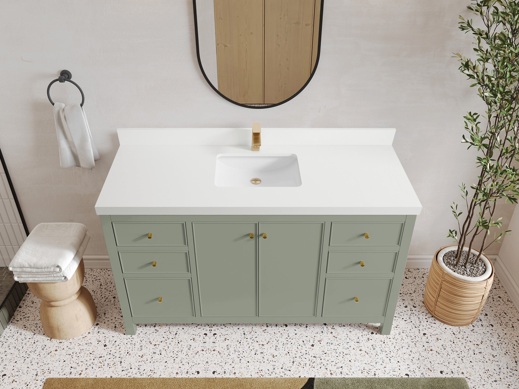 Chicago 60 in. W x 22 in. D Single Sink Bathroom Vanity - Willow Bath and Vanity