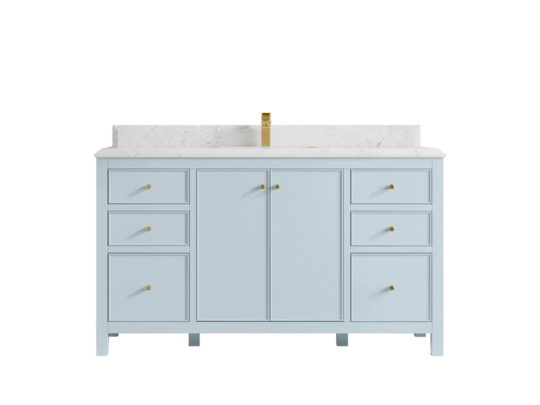 Chicago 60 in. W x 22 in. D Single Sink Bathroom Vanity - Willow Bath and Vanity