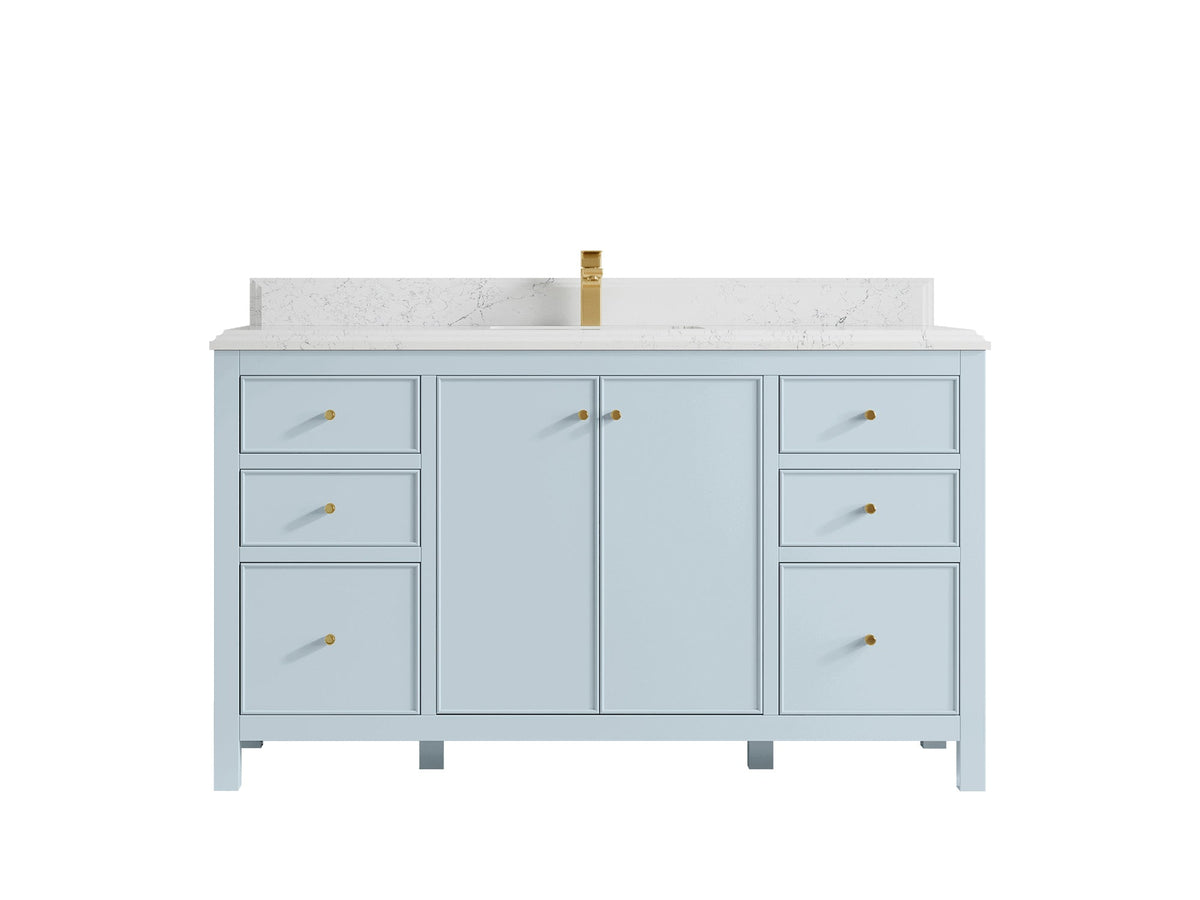 Chicago 60 in. W x 22 in. D Single Sink Bathroom Vanity - Willow Bath and Vanity
