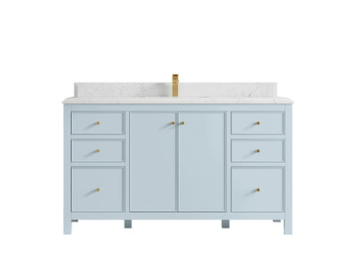Chicago 60 in. W x 22 in. D Single Sink Bathroom Vanity - Willow Bath and Vanity