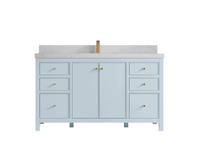 Chicago 60 in. W x 22 in. D Single Sink Bathroom Vanity - Willow Bath and Vanity