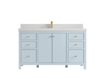 Chicago 60 in. W x 22 in. D Single Sink Bathroom Vanity - Willow Bath and Vanity