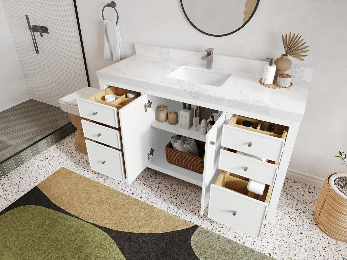 Chicago 60 in. W x 22 in. D Single Sink Bathroom Vanity - Willow Bath and Vanity