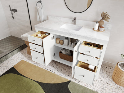 Chicago 60 in. W x 22 in. D Single Sink Bathroom Vanity - Willow Bath and Vanity