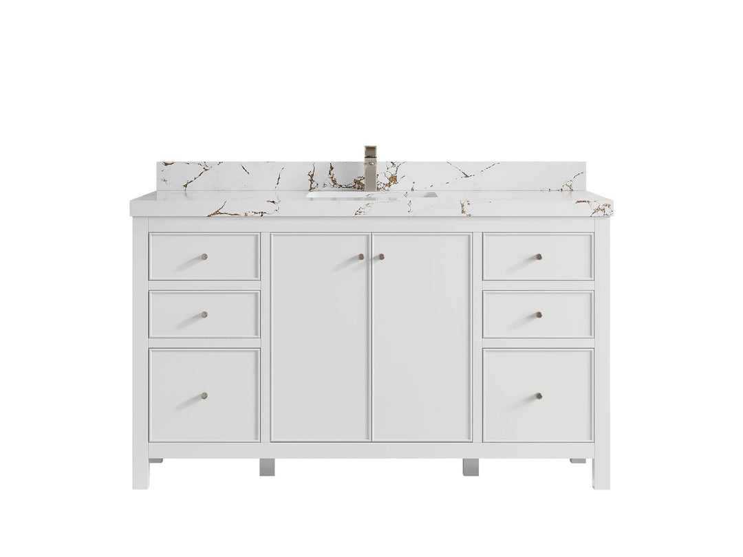 Chicago 60 in. W x 22 in. D Single Sink Bathroom Vanity - Willow Bath and Vanity