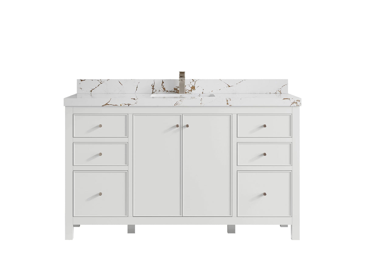 Chicago 60 in. W x 22 in. D Single Sink Bathroom Vanity - Willow Bath and Vanity