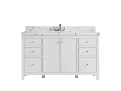 Chicago 60 in. W x 22 in. D Single Sink Bathroom Vanity - Willow Bath and Vanity