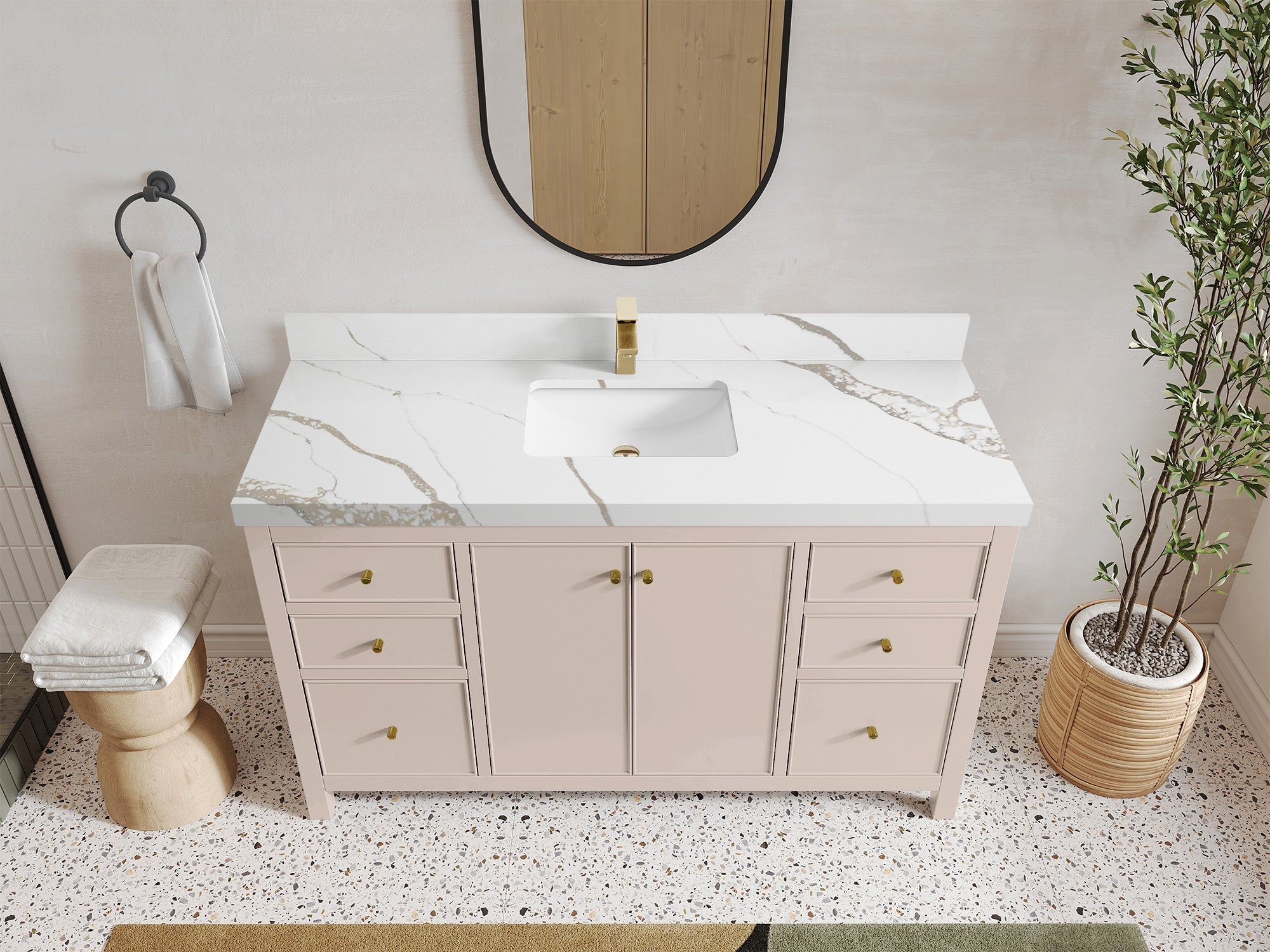 Chicago 60 in. W x 22 in. D Single Sink Bathroom Vanity - Willow Bath and Vanity