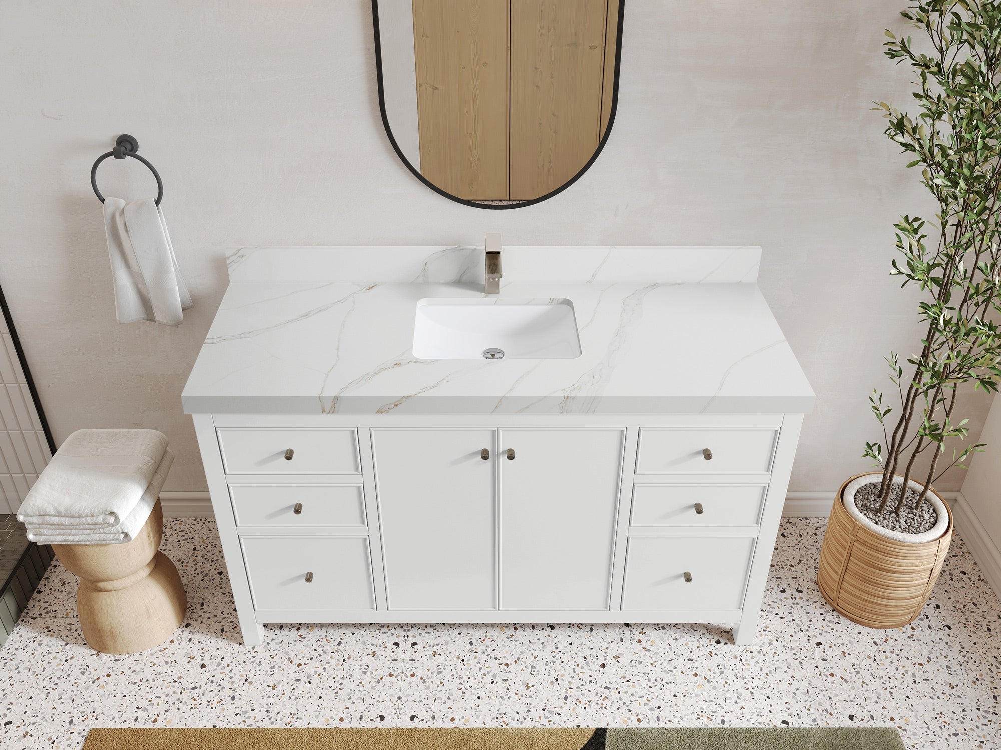 Chicago 60 in. W x 22 in. D Single Sink Bathroom Vanity - Willow Bath and Vanity