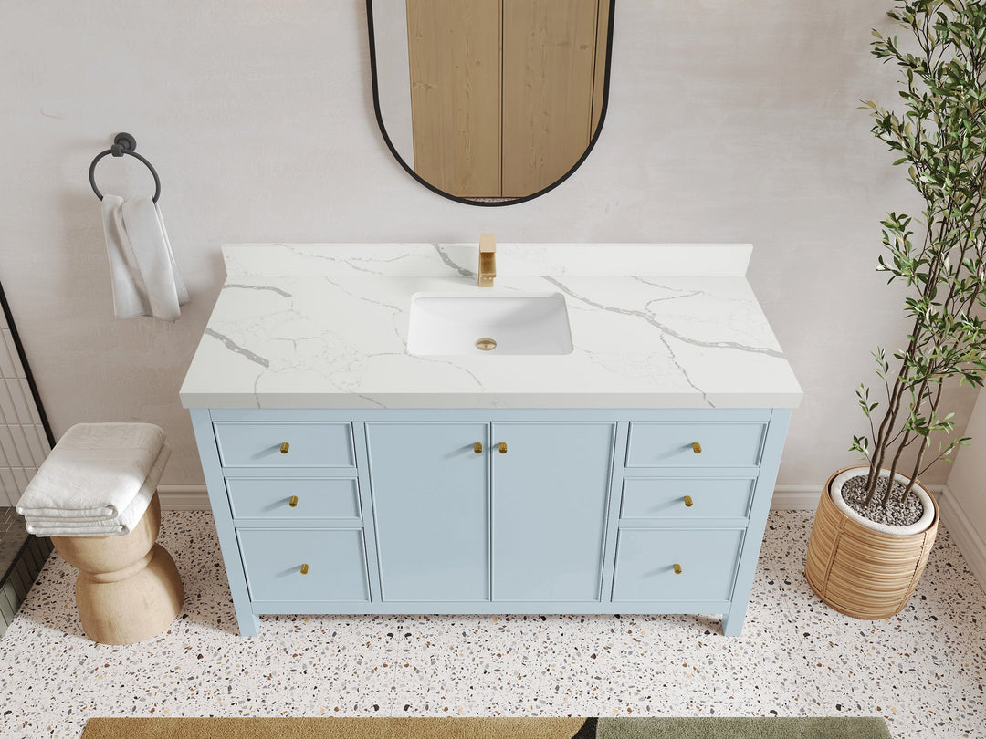 Chicago 60 in. W x 22 in. D Single Sink Bathroom Vanity - Willow Bath and Vanity