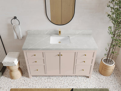 Chicago 60 in. W x 22 in. D Single Sink Bathroom Vanity - Willow Bath and Vanity