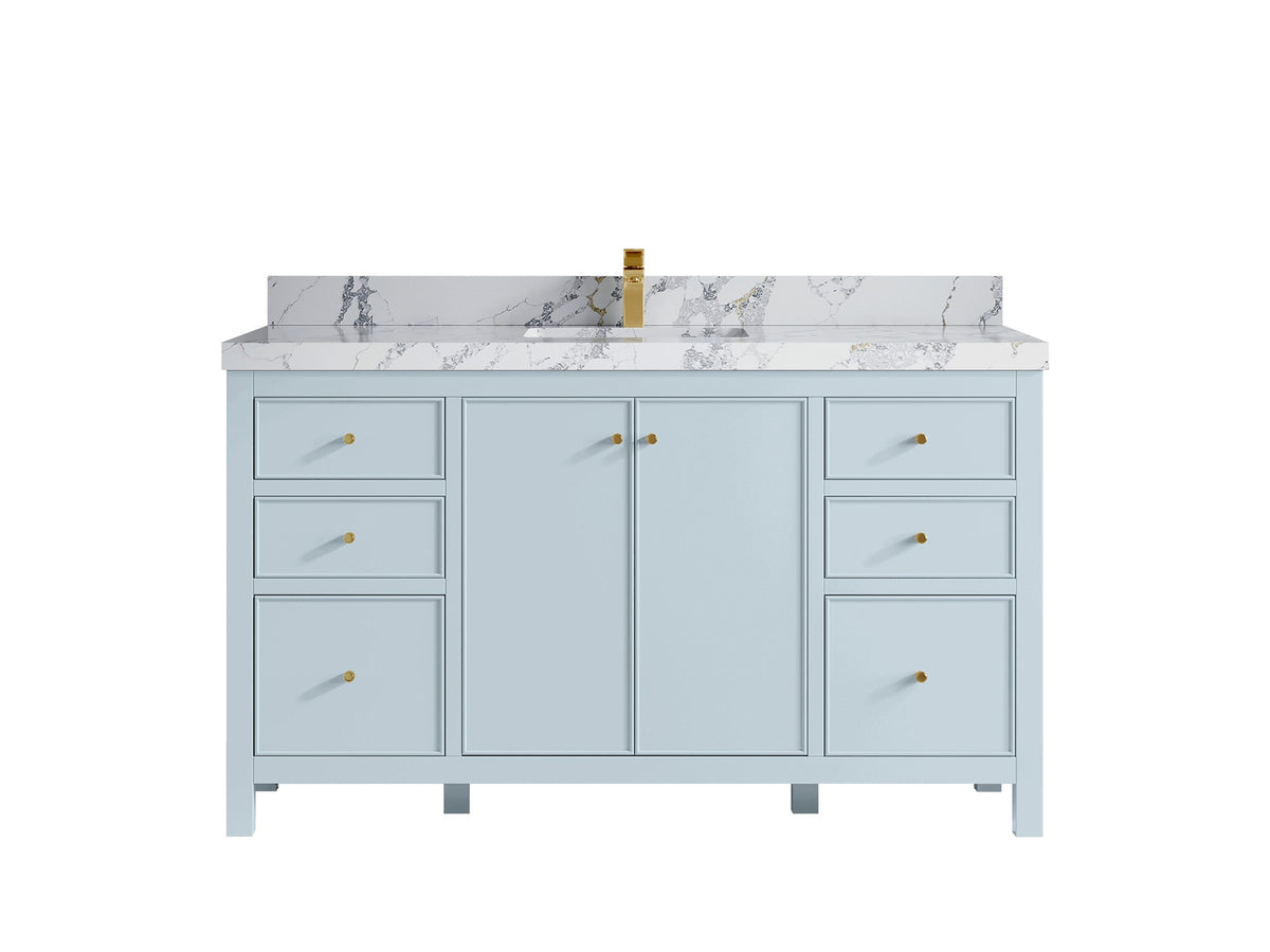 Chicago 60 in. W x 22 in. D Single Sink Bathroom Vanity - Willow Bath and Vanity