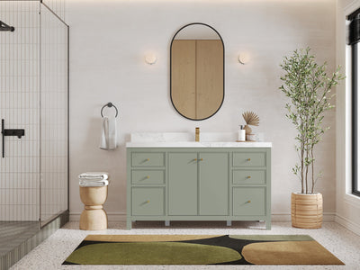 Chicago 60 in. W x 22 in. D Single Sink Bathroom Vanity - Willow Bath and Vanity