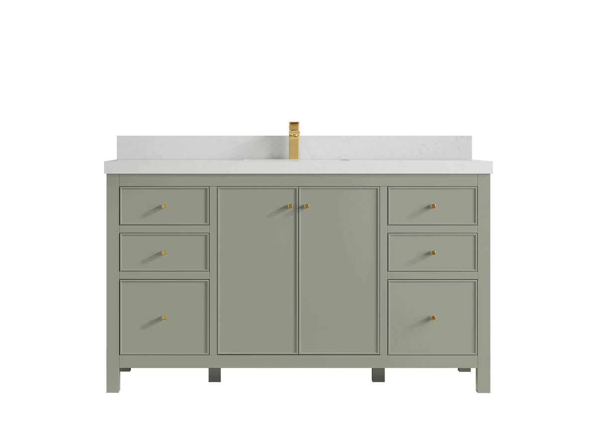 Chicago 60 in. W x 22 in. D Single Sink Bathroom Vanity - Willow Bath and Vanity