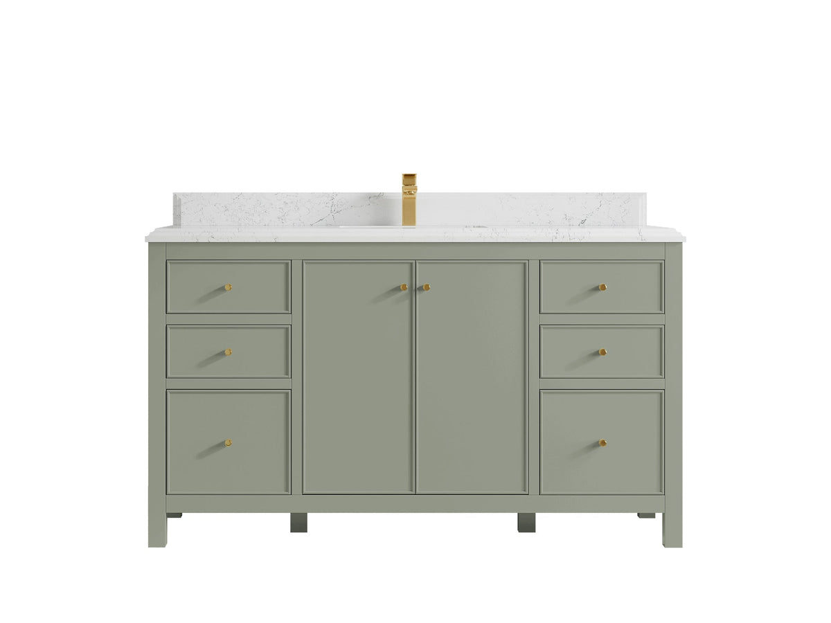 Chicago 60 in. W x 22 in. D Single Sink Bathroom Vanity - Willow Bath and Vanity