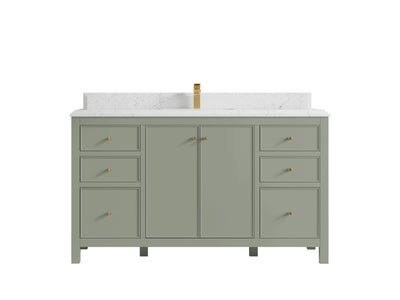 Chicago 60 in. W x 22 in. D Single Sink Bathroom Vanity - Willow Bath and Vanity