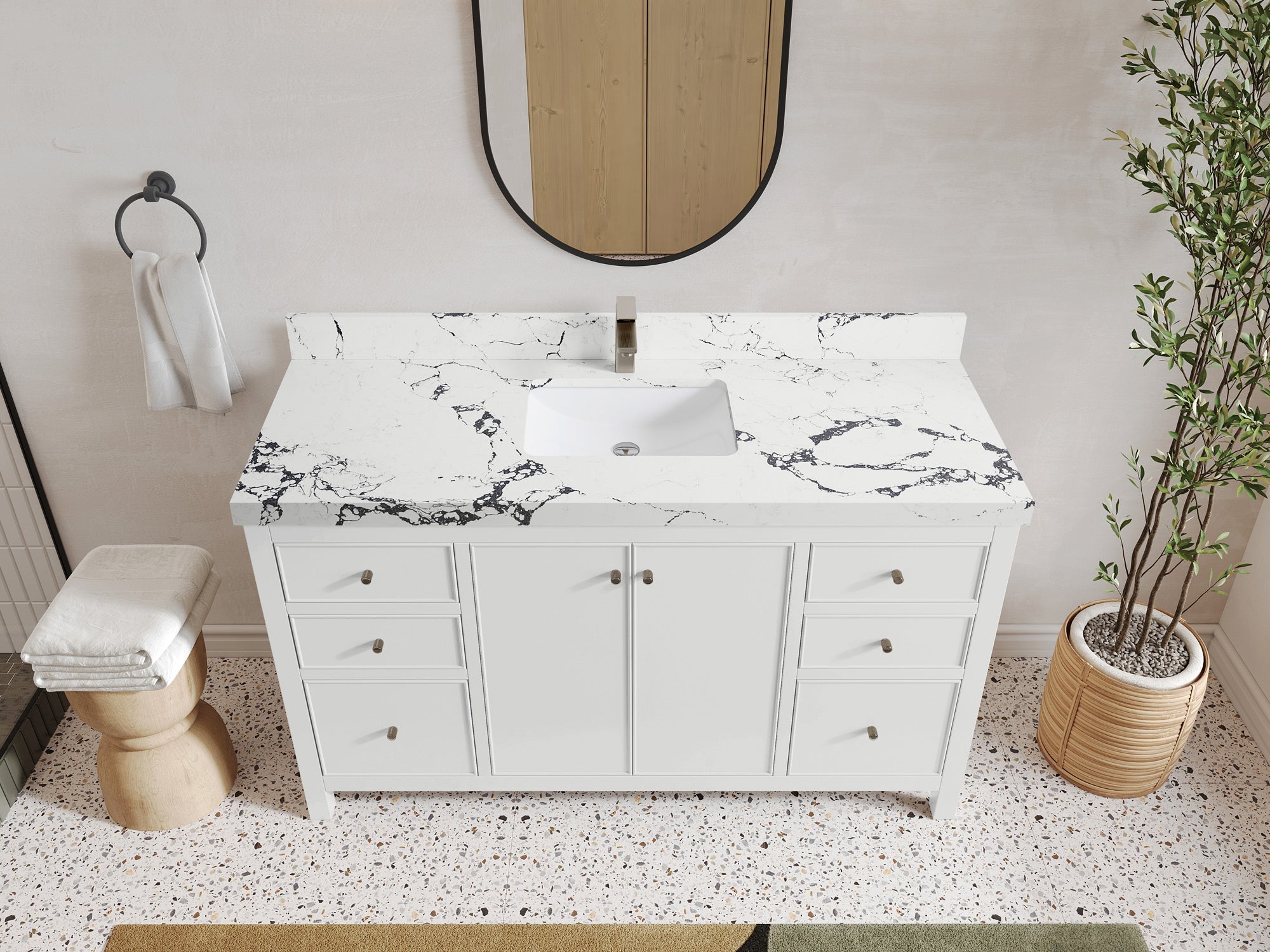 Chicago 60 in. W x 22 in. D Single Sink Bathroom Vanity - Willow Bath and Vanity