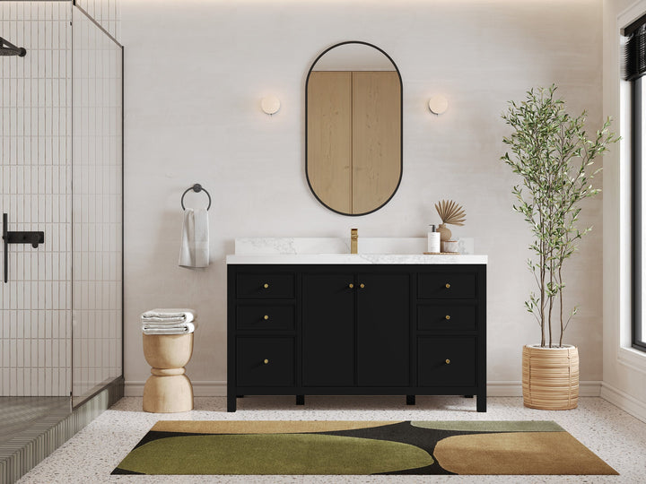 Chicago 60 in. W x 22 in. D Single Sink Bathroom Vanity - photo 4