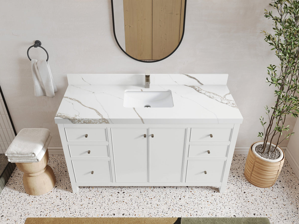 Chicago 60 in. W x 22 in. D Single Sink Bathroom Vanity - Willow Bath and Vanity