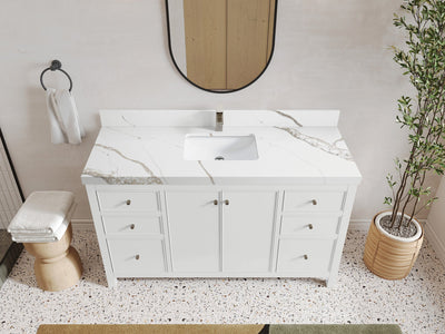Chicago 60 in. W x 22 in. D Single Sink Bathroom Vanity - Willow Bath and Vanity