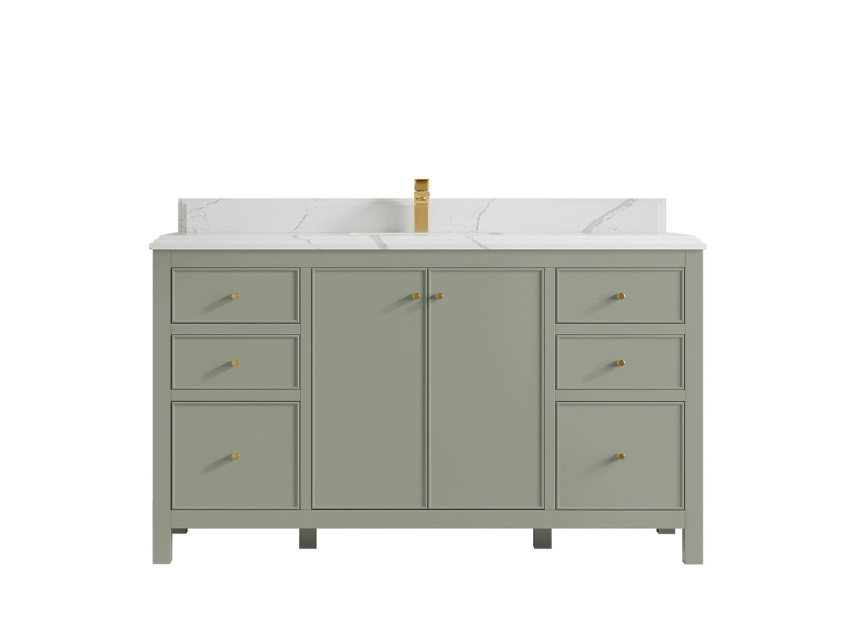 Chicago 60 in. W x 22 in. D Single Sink Bathroom Vanity - Willow Bath and Vanity