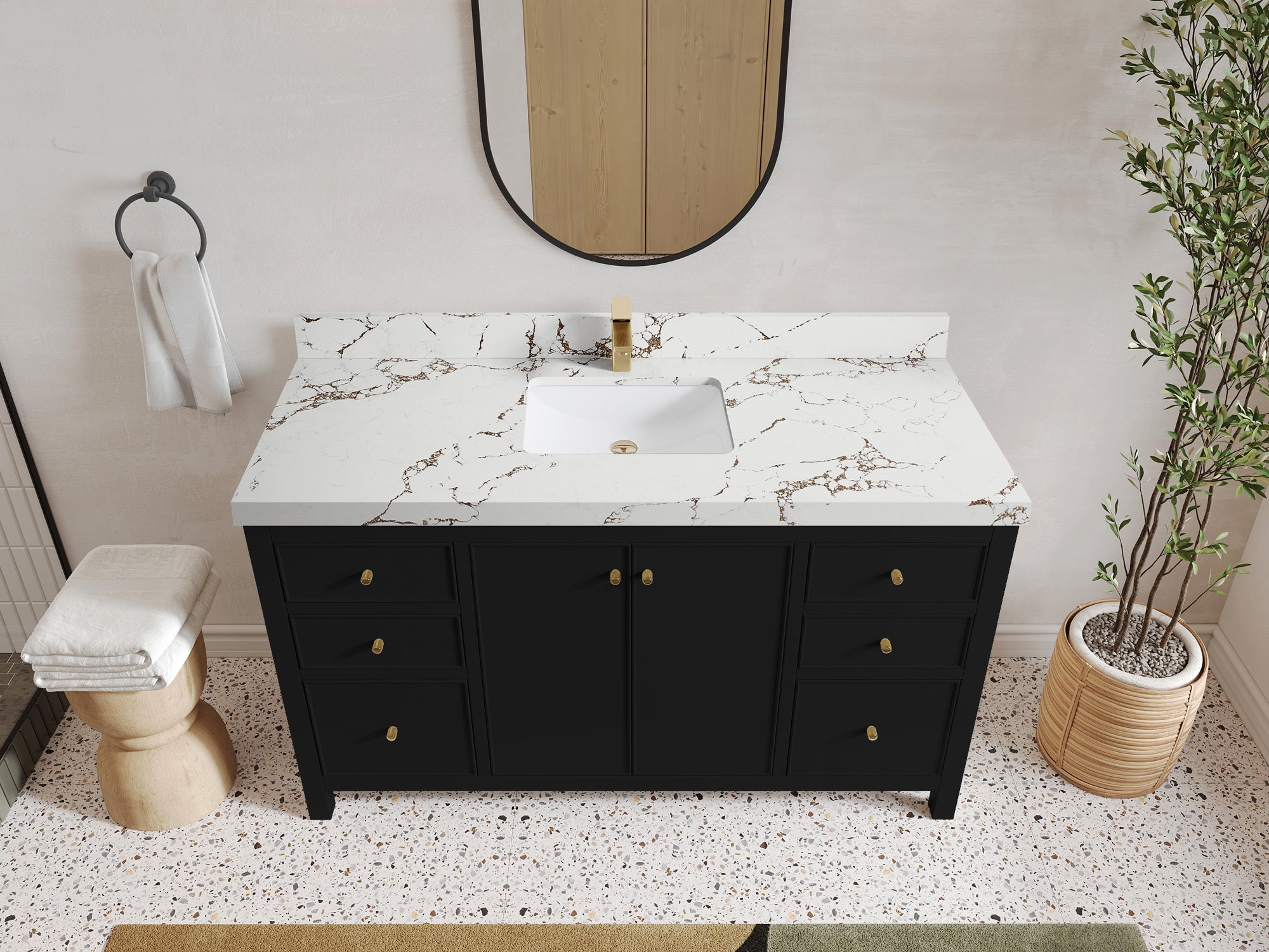 Chicago 60 in. W x 22 in. D Single Sink Bathroom Vanity - Willow Bath and Vanity