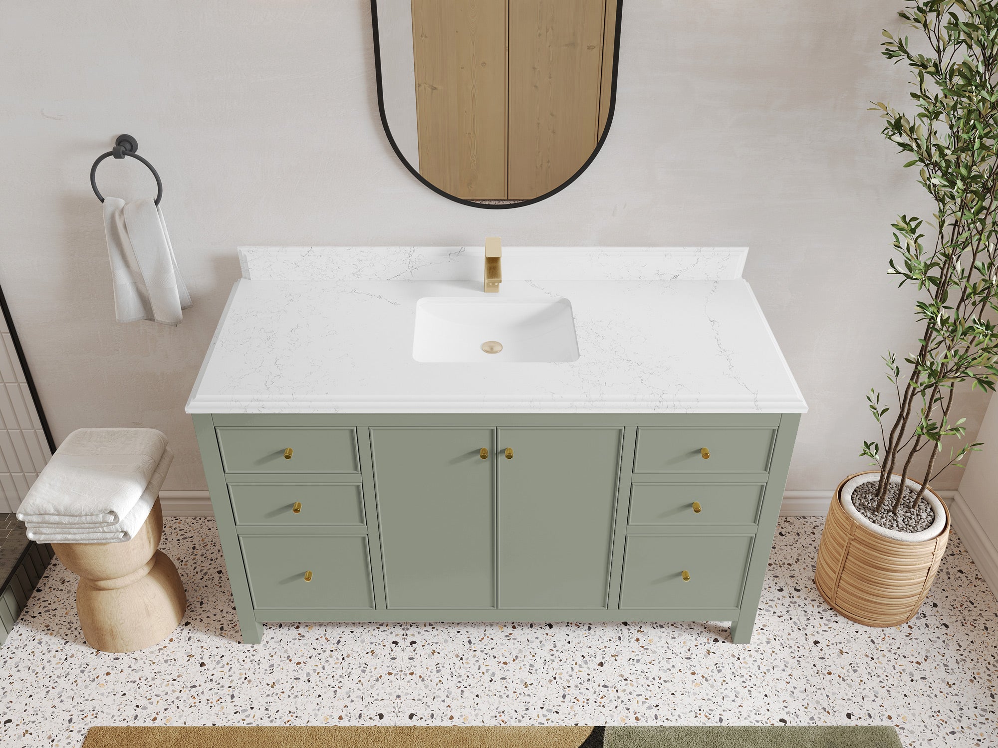 Chicago 60 in. W x 22 in. D Single Sink Bathroom Vanity - Willow Bath and Vanity