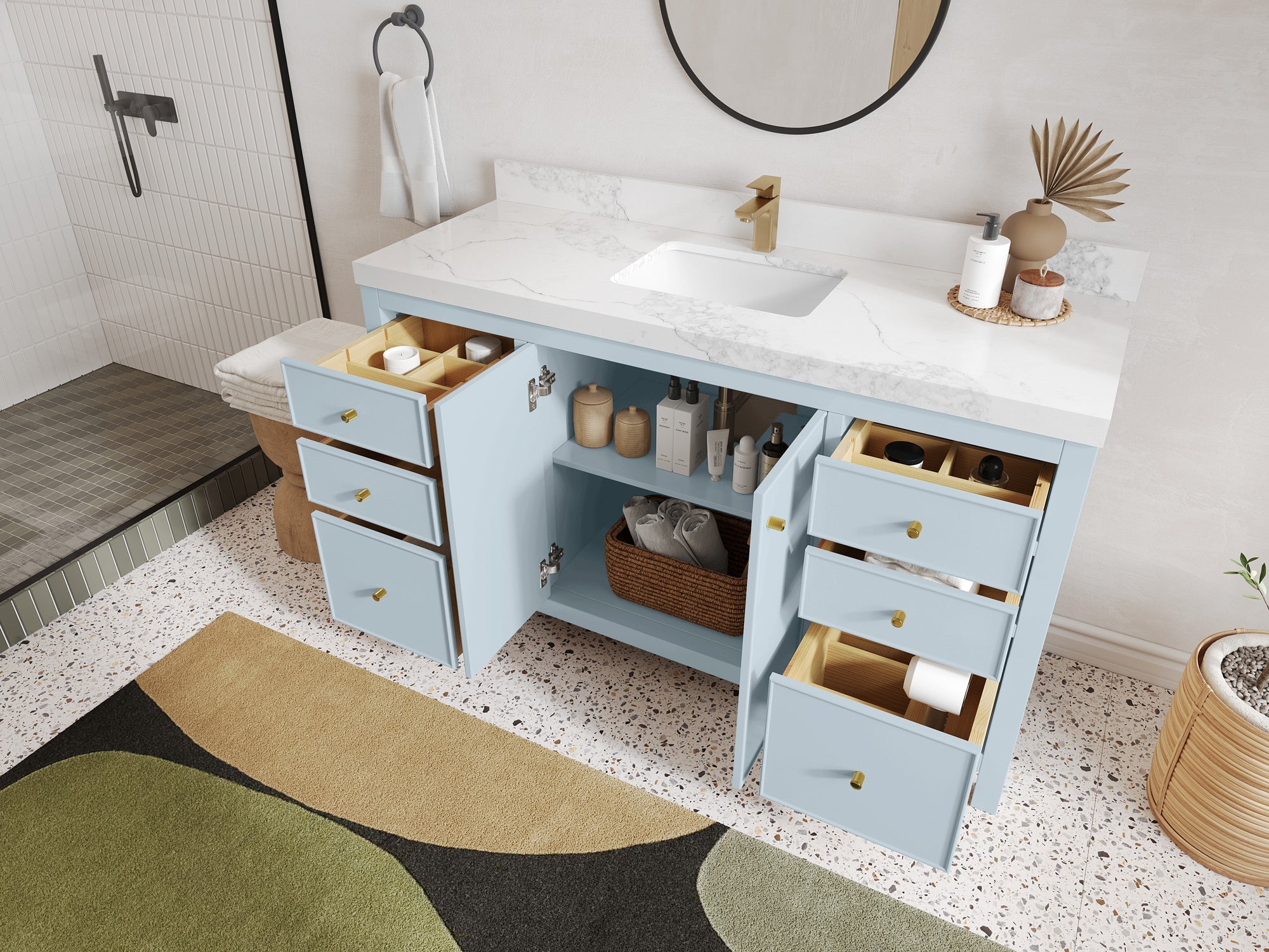 Chicago 60 in. W x 22 in. D Single Sink Bathroom Vanity - Willow Bath and Vanity
