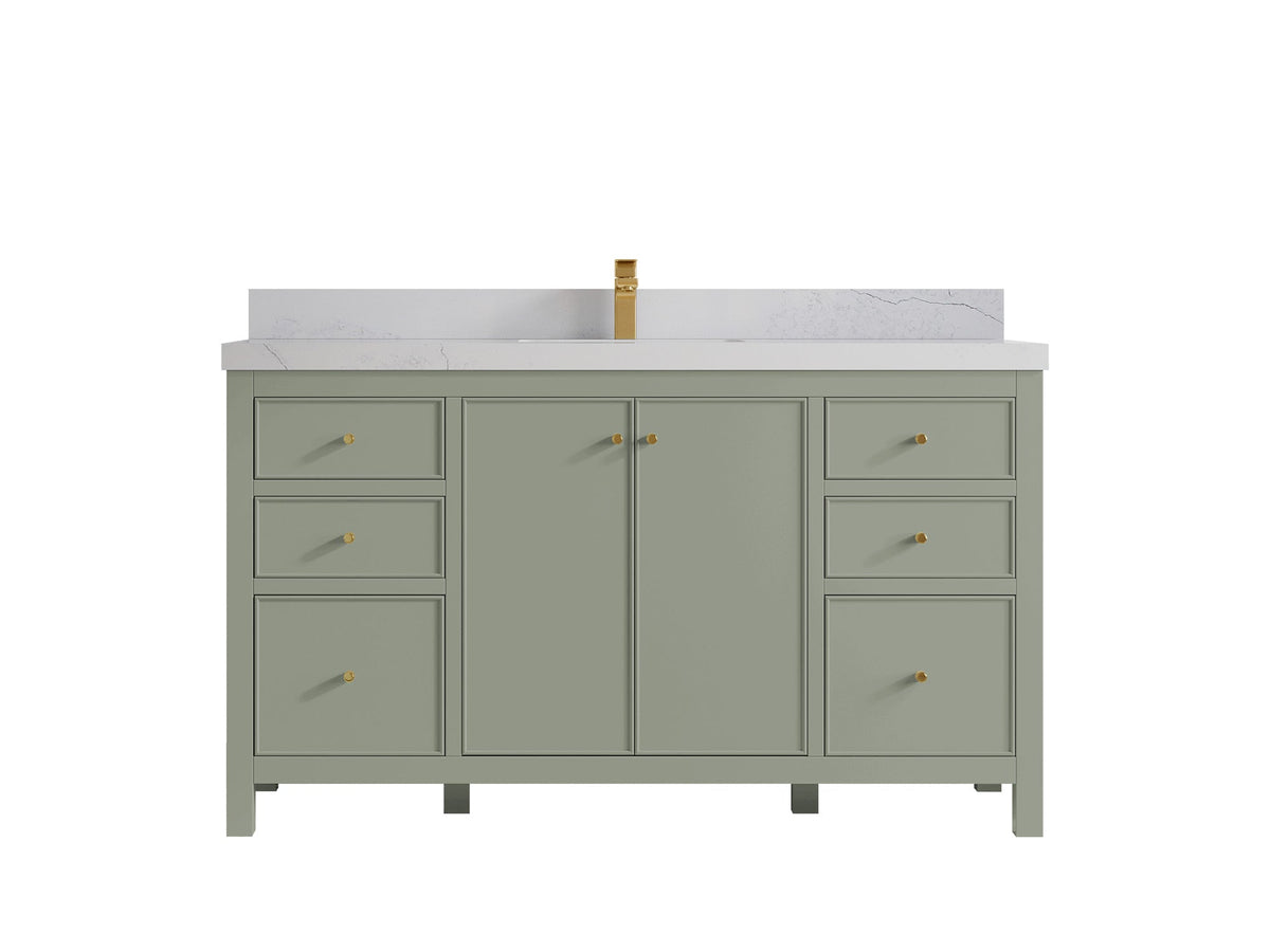 Chicago 60 in. W x 22 in. D Single Sink Bathroom Vanity - Willow Bath and Vanity