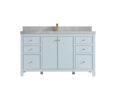 Chicago 60 in. W x 22 in. D Single Sink Bathroom Vanity - Willow Bath and Vanity