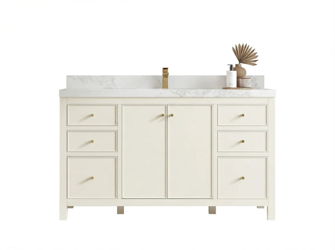 Chicago 60 in. W x 22 in. D Single Sink Bathroom Vanity - Willow Bath and Vanity