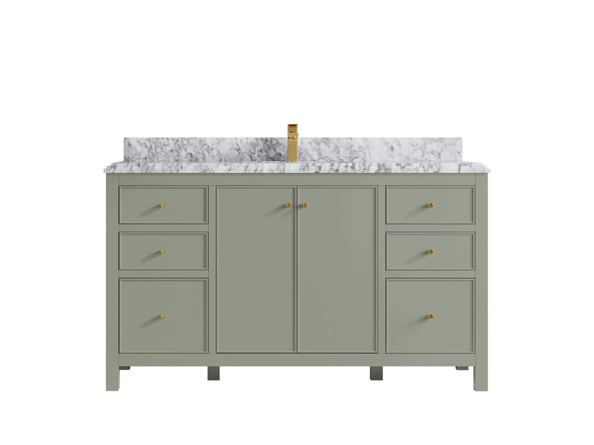 Chicago 60 in. W x 22 in. D Single Sink Bathroom Vanity - Willow Bath and Vanity