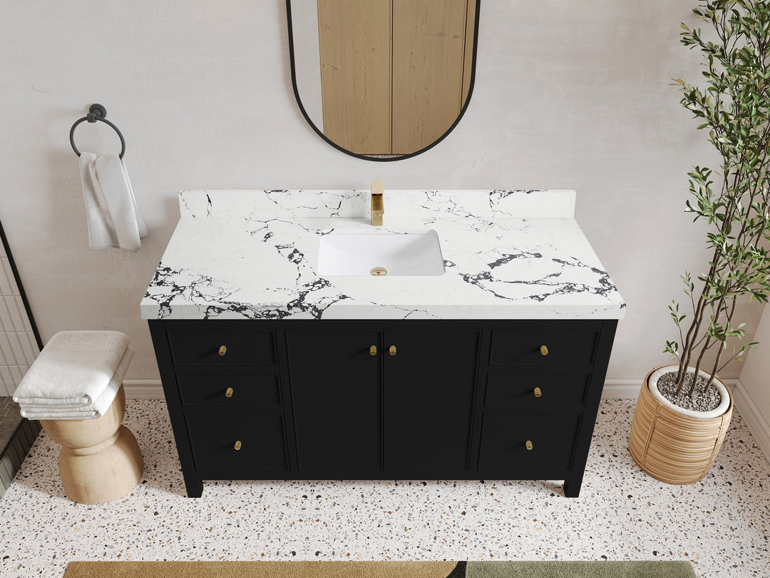 Chicago 60 in. W x 22 in. D Single Sink Bathroom Vanity - Willow Bath and Vanity