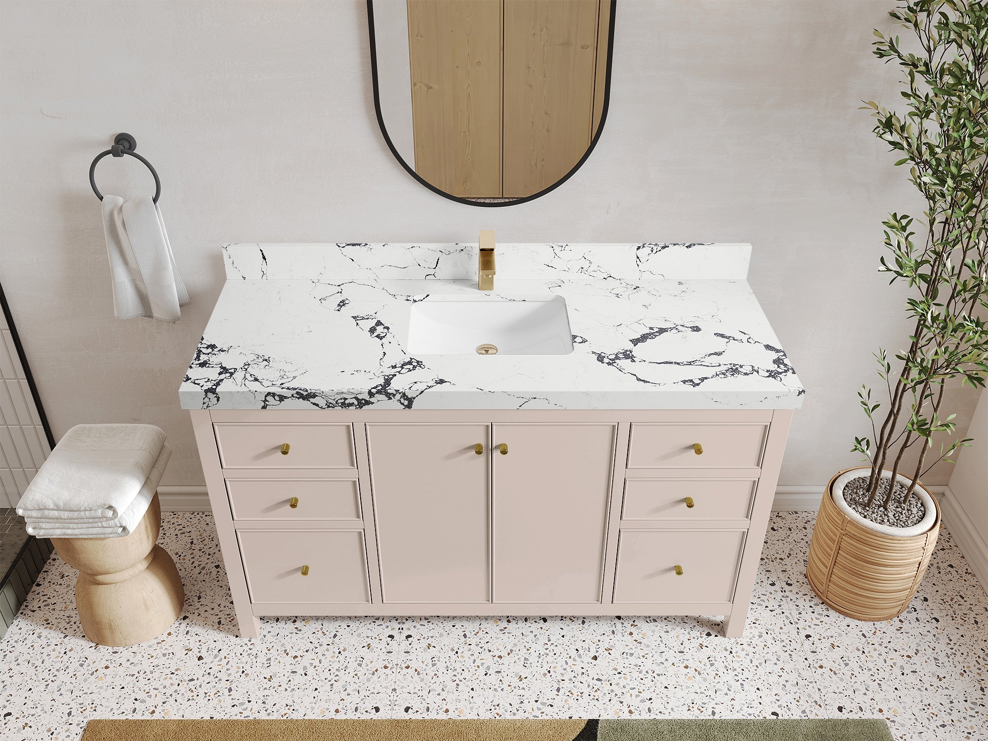 Chicago 60 in. W x 22 in. D Single Sink Bathroom Vanity - Willow Bath and Vanity