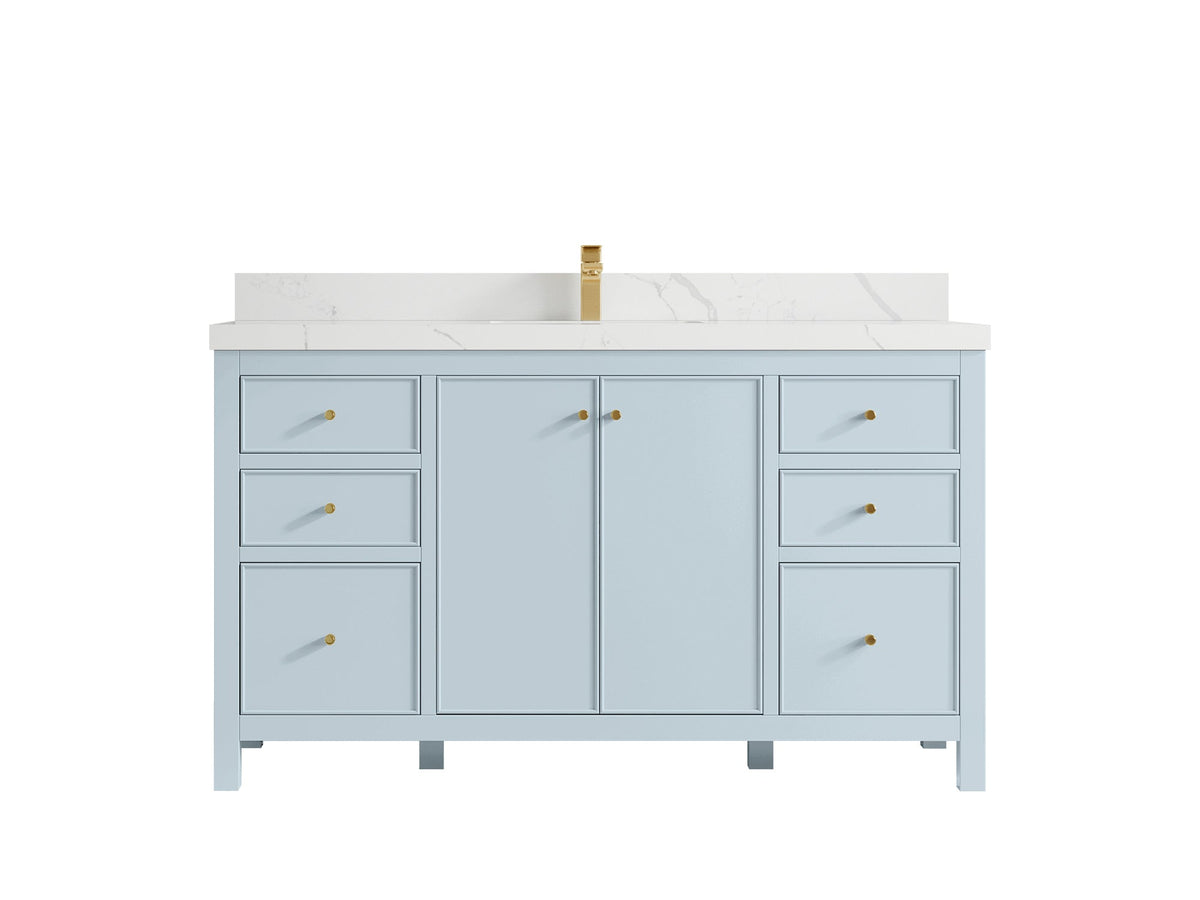 Chicago 60 in. W x 22 in. D Single Sink Bathroom Vanity - Willow Bath and Vanity