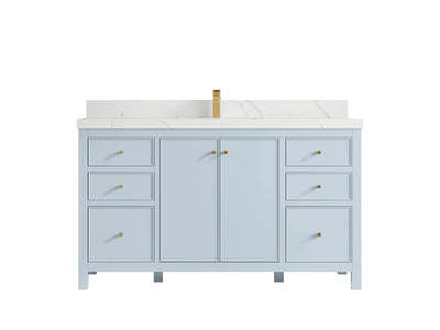 Chicago 60 in. W x 22 in. D Single Sink Bathroom Vanity - Willow Bath and Vanity
